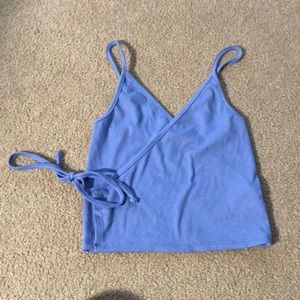 Blue crop top